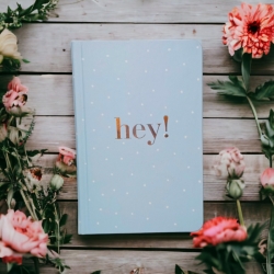 Блокнот А6 тверда обкладинка, # клітинка, ,,"Hey!"