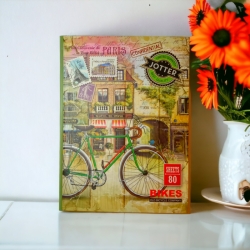 Блокнот А5 80арк.,# клітинка, "Bikes".