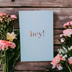 Блокнот А6 тверда обкладинка, # клітинка, ,,"Hey!"