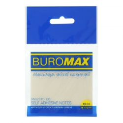 Блок прозорих стікерів з клейким шаром, 75х75 мм, 50 аркушів BM.2310-00 Buromax.