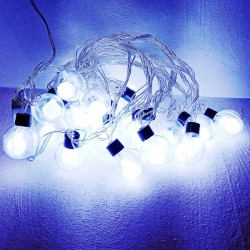 Гірлянда кульки 10 шт. білі LED 