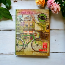 Блокнот А5 80арк.,# клітинка, "Bikes".