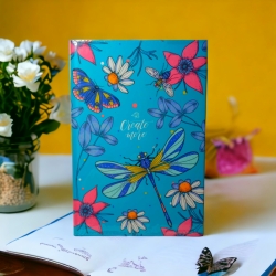Блокнот А5 80арк.,# клітинка, "Стрекоза".