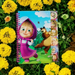 Блокнот розмір 21,5*18,5 см." Маша та ведмідь" лінія