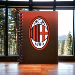 Блокнот А6 80 листів # в клітинку "Milan" на спіралі збоку, пластикова обкладинка.