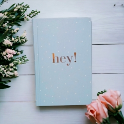 Блокнот А6 тверда обкладинка, # клітинка, ,,"Hey!"
