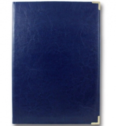 Папка А4 адресна "Welcome Folder" без тиснення синя, шкірзам.
