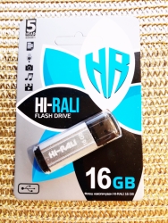 Накопичувач USB 16GB Hi-Rali Stark серія срібло