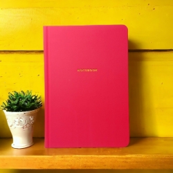 Блокнот А5 80арк.,# клітинка, "Notebook", кораловий.