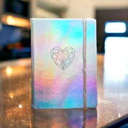 Блокнот А6, 148арк.# клітинка "Heart" на гумці, розмір 13,5*10,5см.