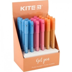 Ручка гелева "Kite" K19-188 "Adorable Pet" синя mix 3 дизайну 0,5 мм