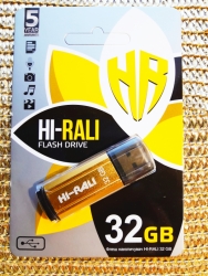 Накопичувач USB 32GB Hi-Rali Stark серія золото