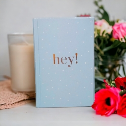 Блокнот А6 тверда обкладинка, # клітинка, ,,"Hey!"