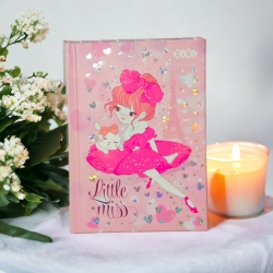 Блокнот А6, 80 арк.# клітинка, "little miss", рожевий колір.