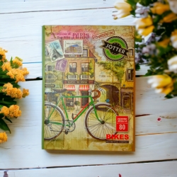 Блокнот А5 80арк.,# клітинка, "Bikes".
