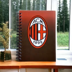 Блокнот А6 80 листів # в клітинку "Milan" на спіралі збоку, пластикова обкладинка.