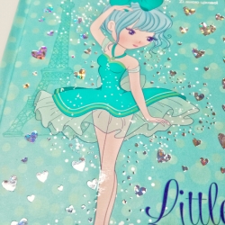 Блокнот А6, 80 арк.# клітинка, "little miss", мятний колір.