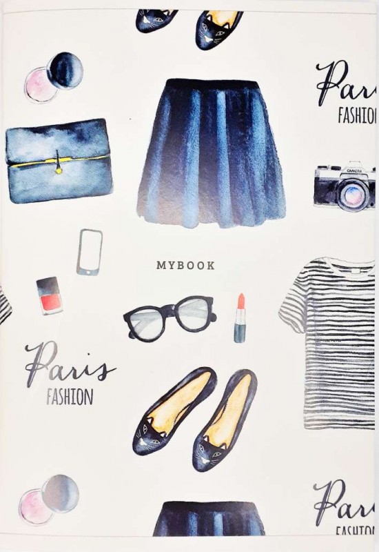 Скетчбук 15см*10.5см " Paris  fashion" 