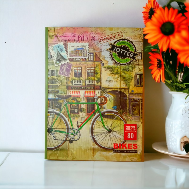 Блокнот А5 80арк.,# клітинка, "Bikes".
