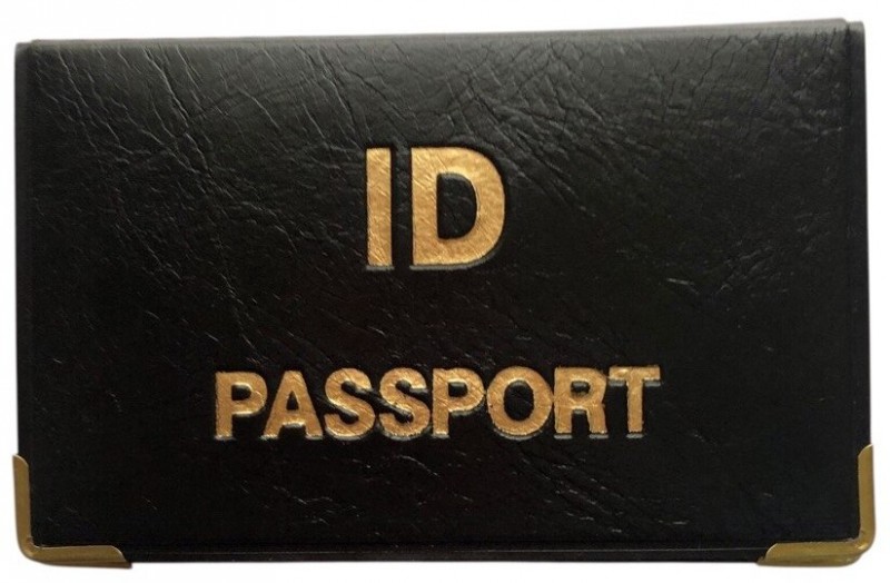 Обкладинка на Паспорт ID PASSPORT. Розмір 9,8*6,3см. чорний