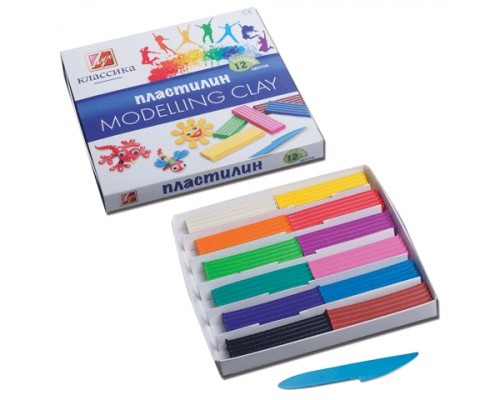 Пластілін "ЛУЧ" 12шт.