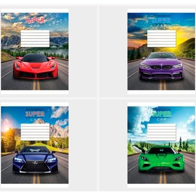 Зошит 24 л # в клітинку SUPER CAR 3063