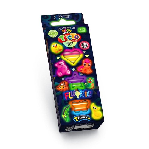 Тісто для ліплення Danko Toys FLUORIC 7 кольорів