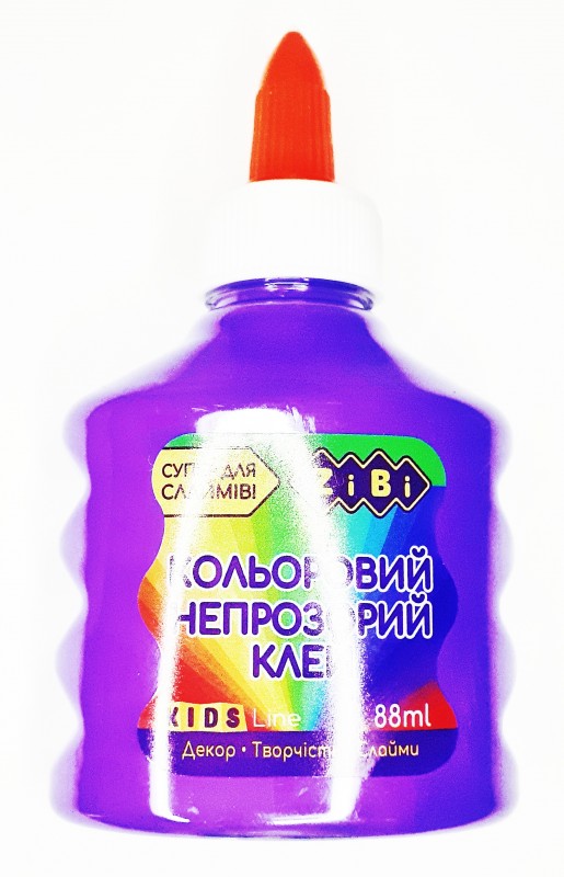 Кольоровий клей фіолетовий непрозорий 88мл.