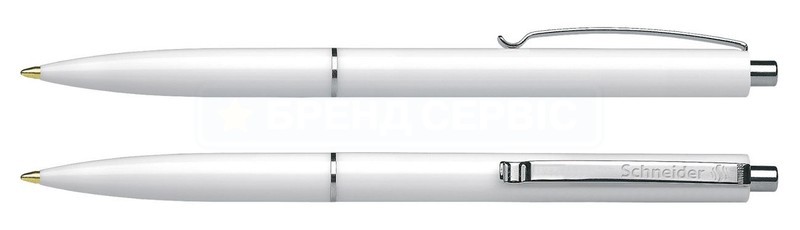 Ручка кулькова K15 S930899-02 біла марка: Schnider, пише синім.