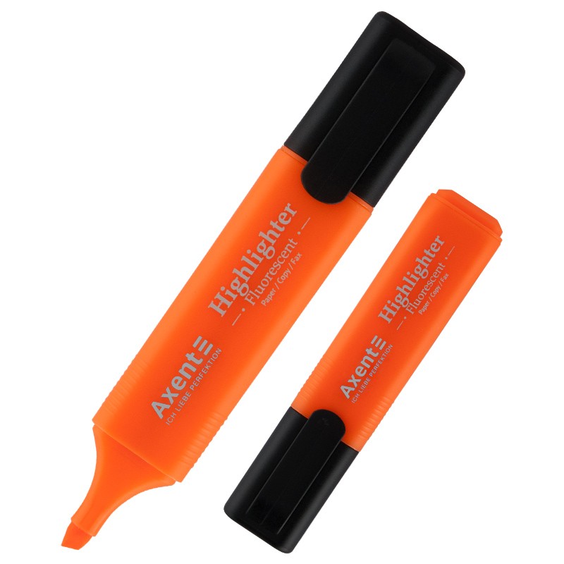 Маркер Axent Highlighter 2531-12-A, 1-5 мм, клиноподібний оранжевий
