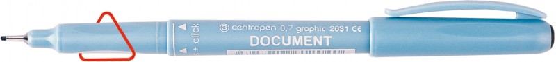 Лінер Document 2631, лінія 0,7 мм, колір чорний Centropen.