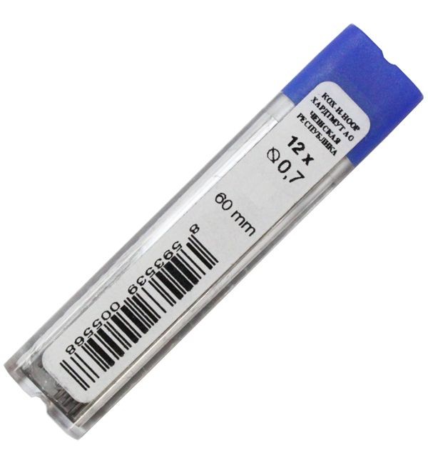 Стержни Koh-I-Noor для механического карандаша HB, 0.7мм (4162/HB),12шт