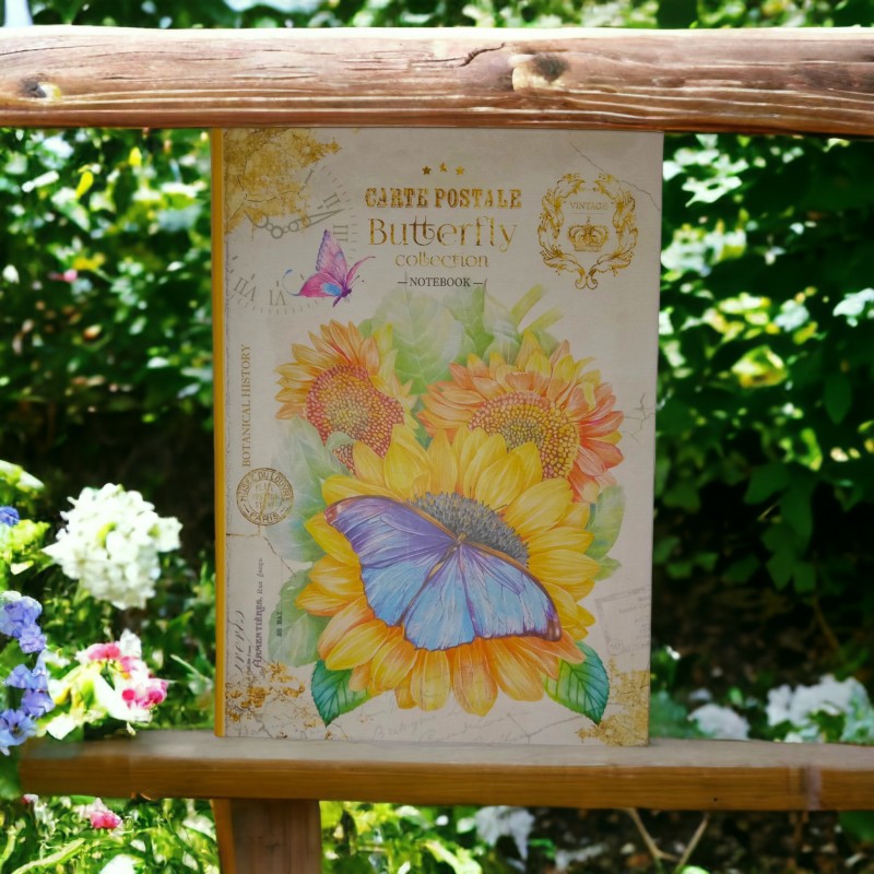 Блокнот А5 80арк.,# клітинка, "Butterfly".