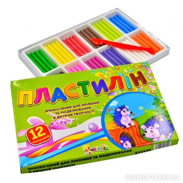 Пластилин 12цв. неЗнайка