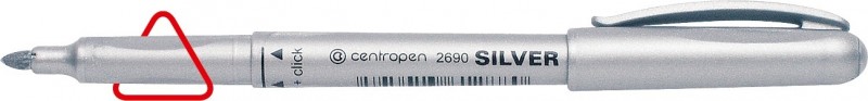 Маркер Silver Centropen 2690 1,5-3 мм. серебро (2690/13)