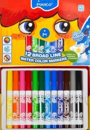 Фломастери Marco Super Washable Jumbo товсті 12 кол.