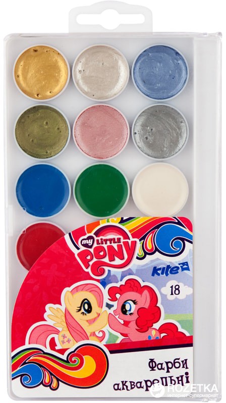 Краски акварельные My little pony, 18 цветов