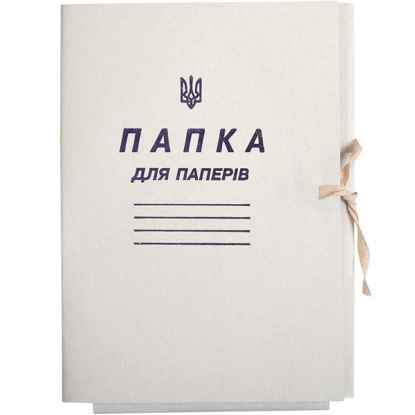 Папка А4 картонна для паперів на зав'язці.