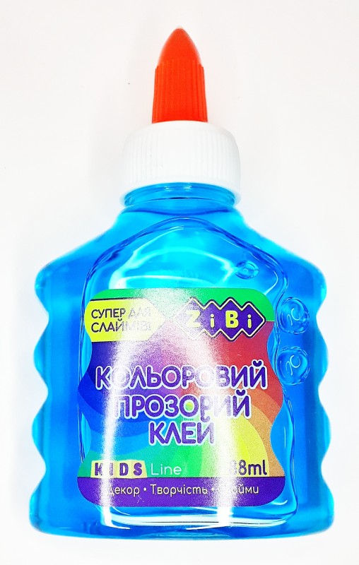 Клей блакитний прозорий для слаймів