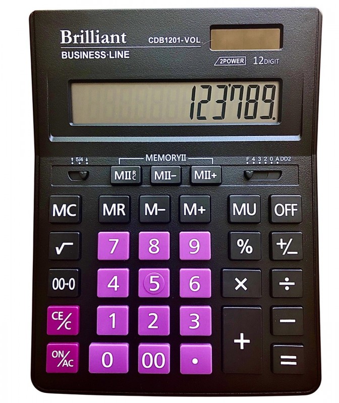 Калькулятор Brilliant CDB1201-VOL Розмір 205 x 155 x 36 мм 12 розр.