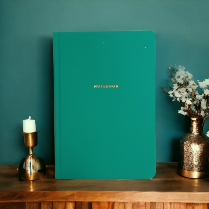 Блокнот А5 80арк.,# клітинка, "Notebook", темно-зелений.