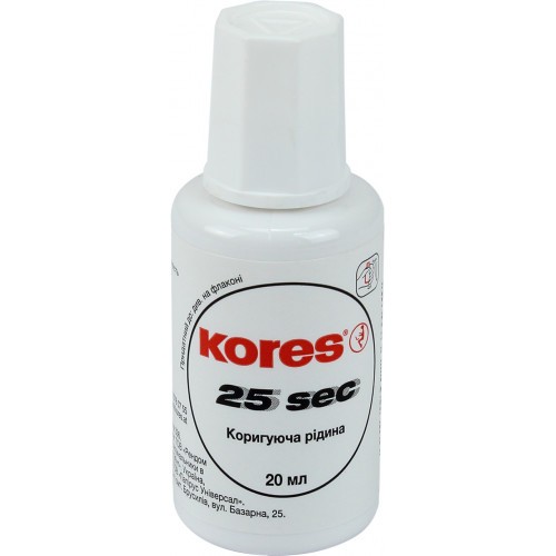Коректор 20мл з пензликом '25 секунд' 66817 бренд: Kores