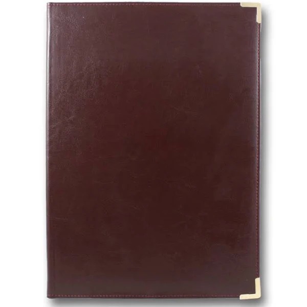 Папка А4 адресна "Welcome Folder" без тиснення бордо, шкірзам.