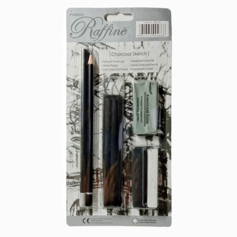 Набір для графіки Charcoal Sketch Marco Raffine (7992-BL)